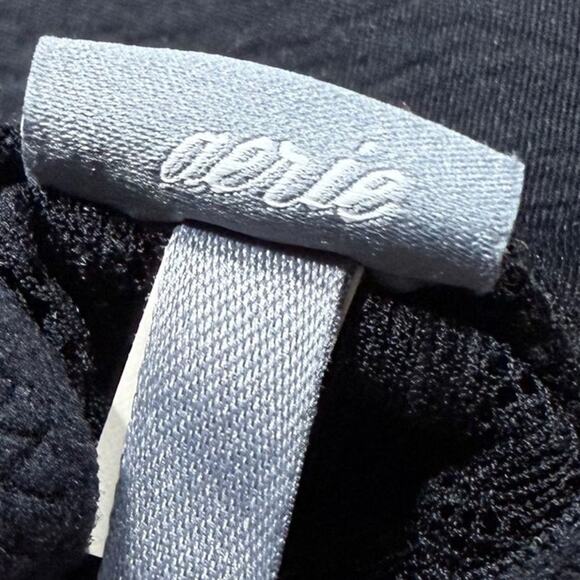 Aerie Lace Bralette Halter Mesh Stretch Padded Bra Junior's Size Large Black - Picture 3 of 8